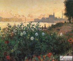 Flowers on the riverbank at Argenteuil, 1877,