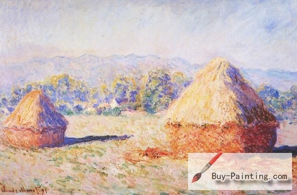 Two paintings from a series of grainstacks, 1890-91: