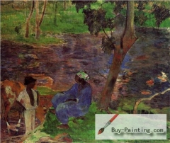 At the Pond, 1887,