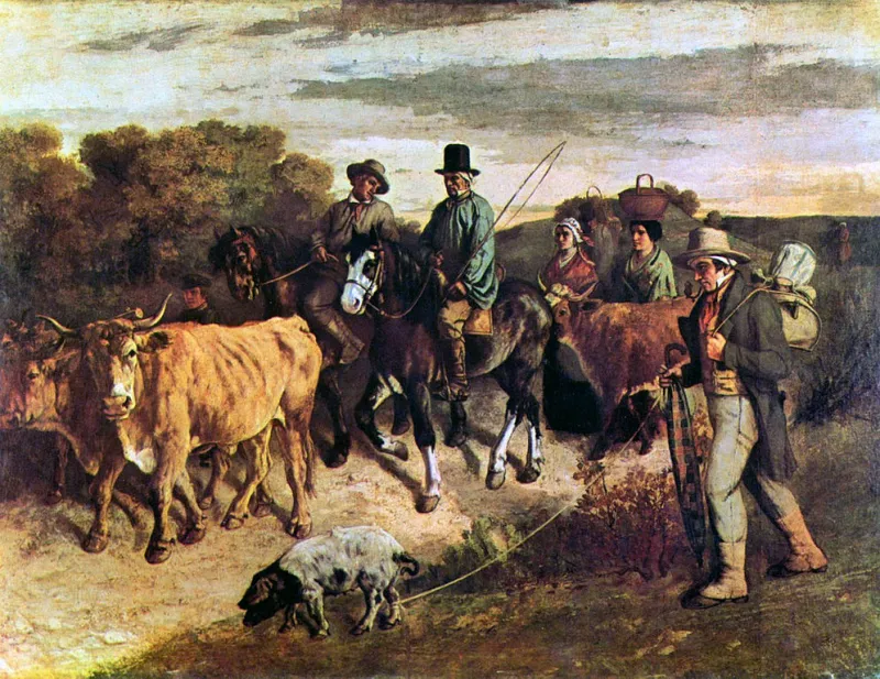 Farmers of Flagey on the Return From the Market, 1850