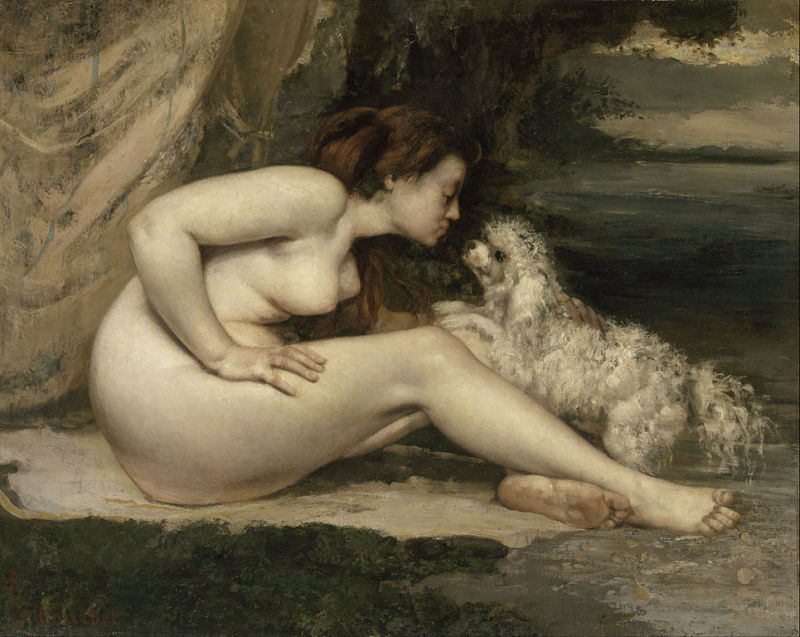 Nude Woman with a Dog (Femme nue au chien), c. 1861–62