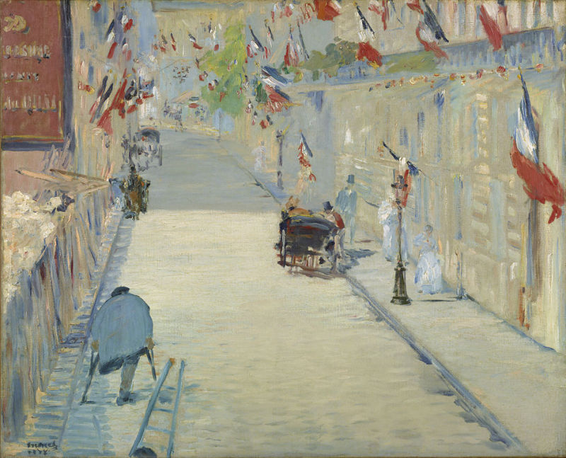 The Rue Mosnier with Flags, 1878