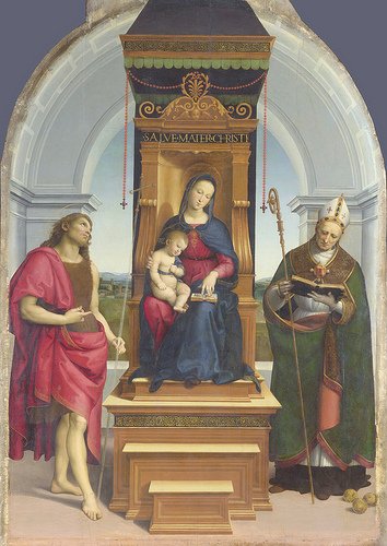 The Ansidei Madonna, c. 1505, beginning to move on from Perugino