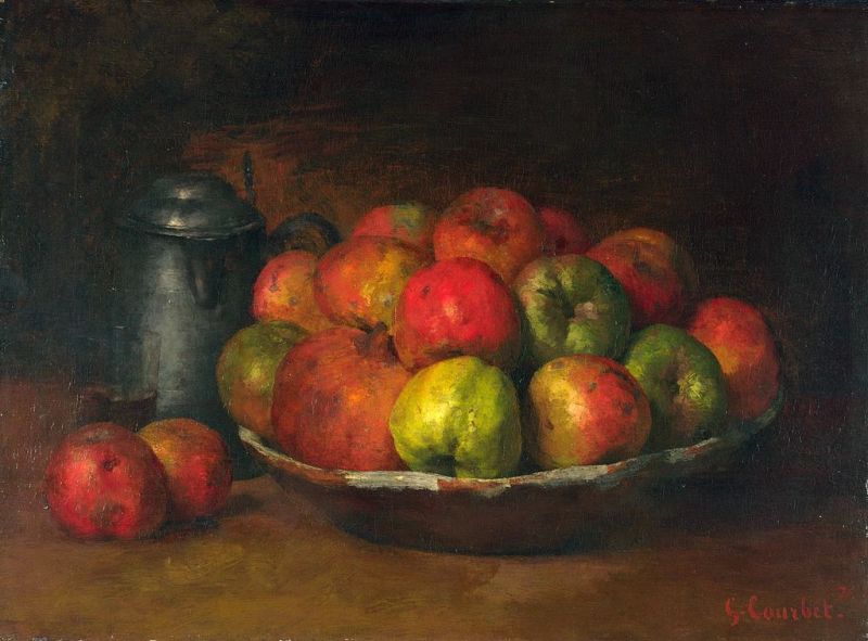 One of a series of still-life paintings Courbet made while in prison for his role in the Commune (1871)