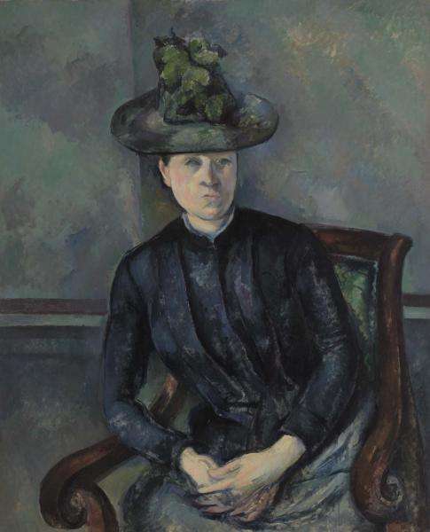Femme au Chapeau Vert (Woman in a Green Hat. Madame Cézanne.) 1894–1895