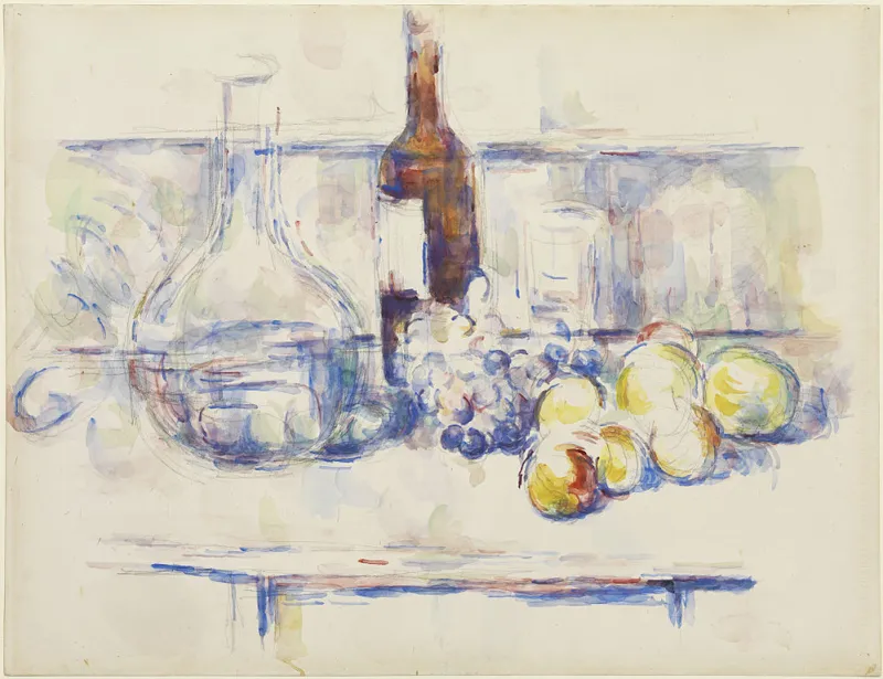 Still Life with Carafe, Bottle, and Fruit, 1906