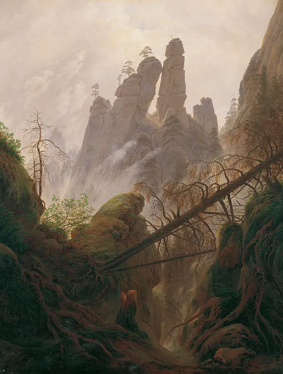 Rocky Landscape in the Elbe Sandstone Mountains by Caspar David Friedrich, between 1822 and 1823