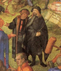 Self-portrait, from an inset of The Martyrdom of the Ten Thousand (1508)