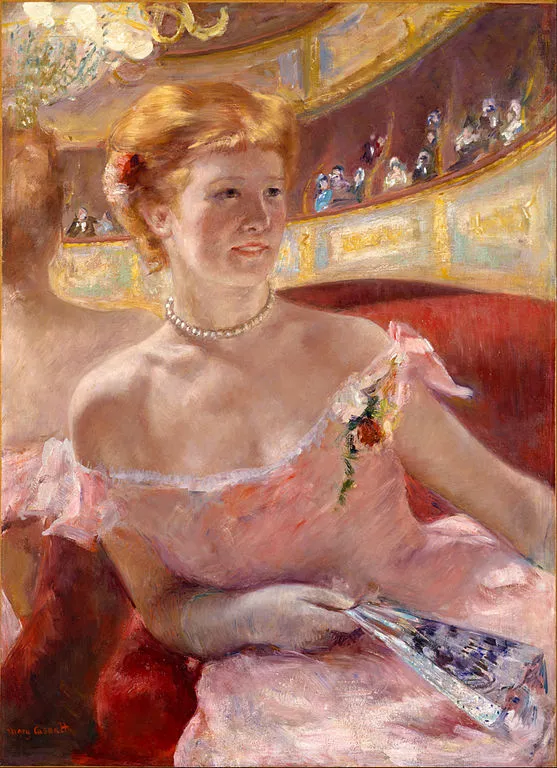 Woman with a Pearl Necklace in a Loge, 1879