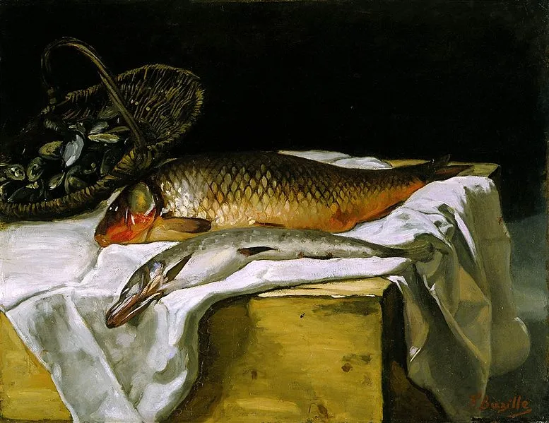 Nature morte avec du poisson, Still life with fish, c. 1866-67