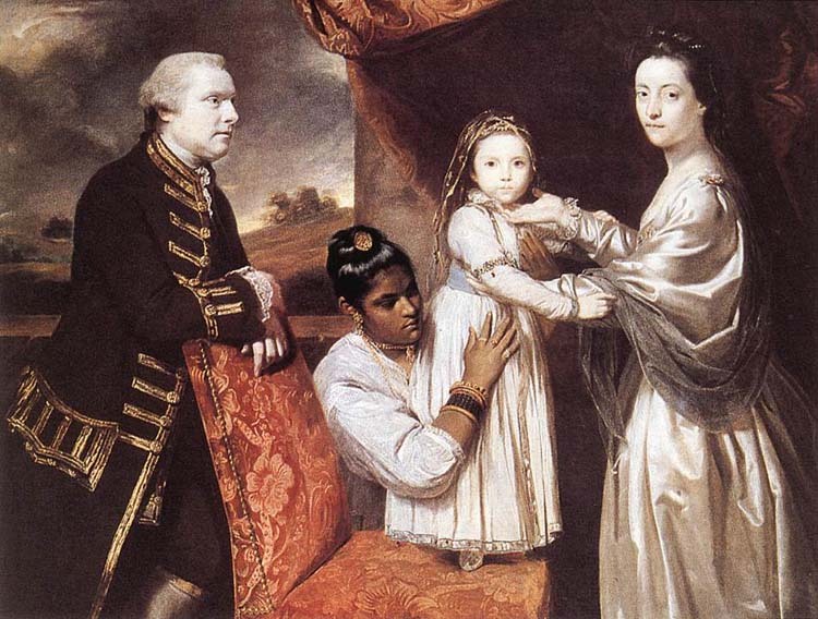 George Clive and his family with an Indian maid, 1765