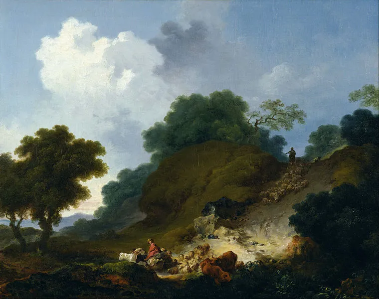 Landscape with Shepherds and Flock of Sheep, c. 1763-65
