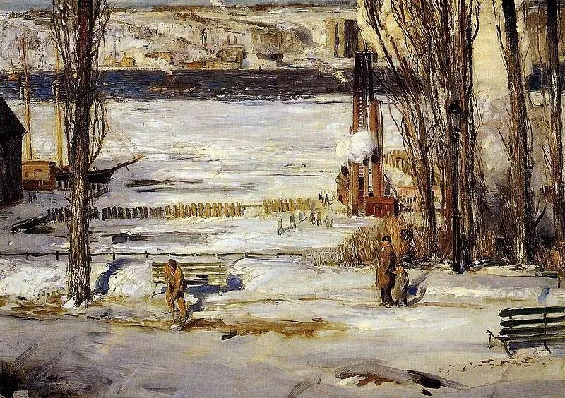 A Morning Snow Hudson River (1910)