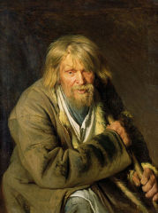 Old man with a crutch, 1872