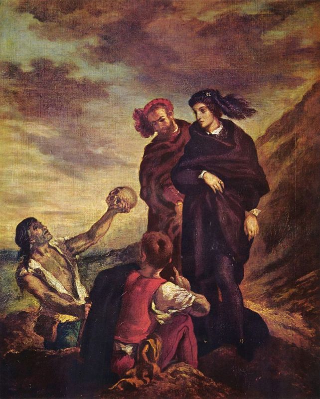 Hamlet with Horatio, (the gravedigger scene), 1839