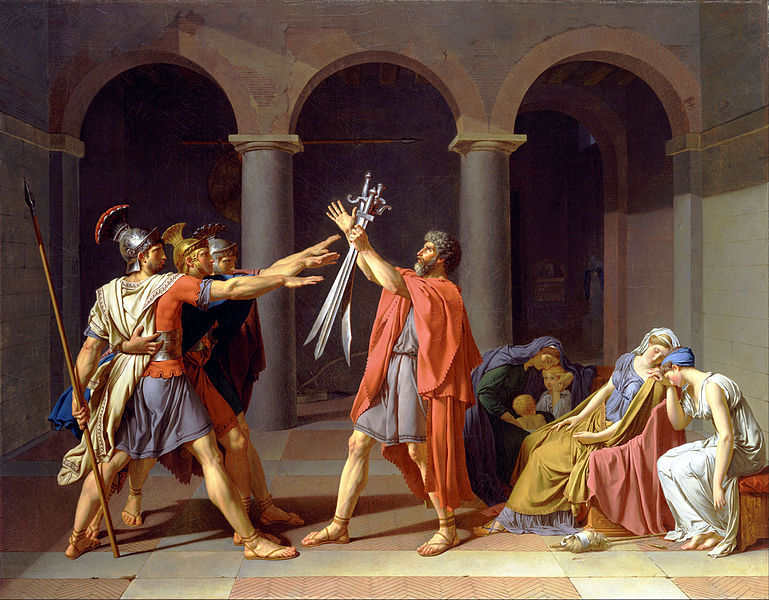 The Oath of the Horatii (Le Serment des ,copy after David's original), 1786