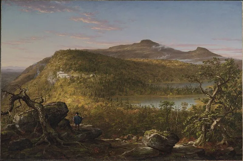 A View of the Two Lakes and Mountain House, Catskill Mountains, Morning (c. 1844)