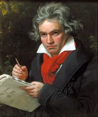 A portrait of Ludwig van Beethoven, 1820