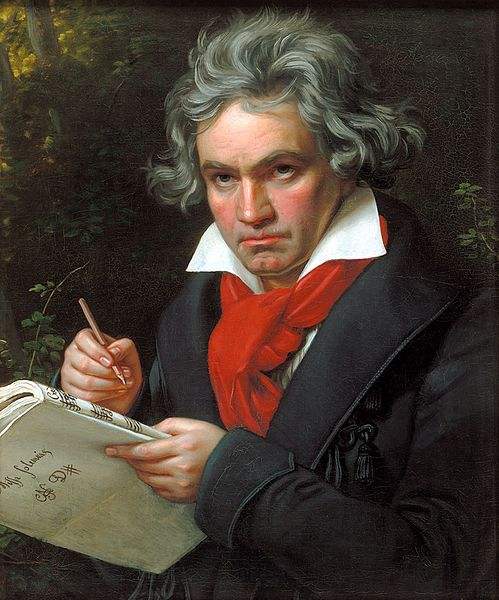 A portrait of Ludwig van Beethoven, 1820