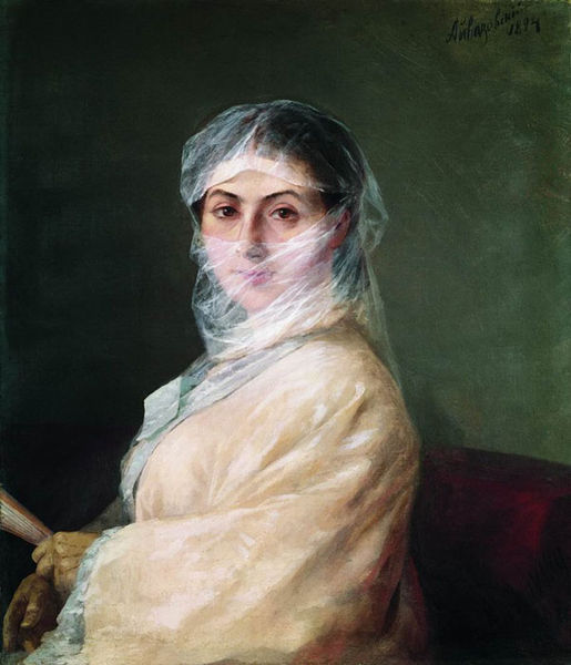 Aivazovsky's painting of his second wife Anna Burnazian (1882)