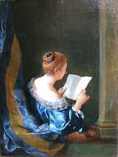 A woman reading