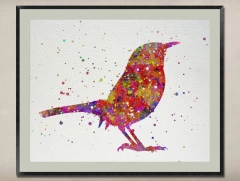 Watercolor Painting-Original Fine Art-Unique Art print Gift-Home Wall Decor Artwork-Bird-A04