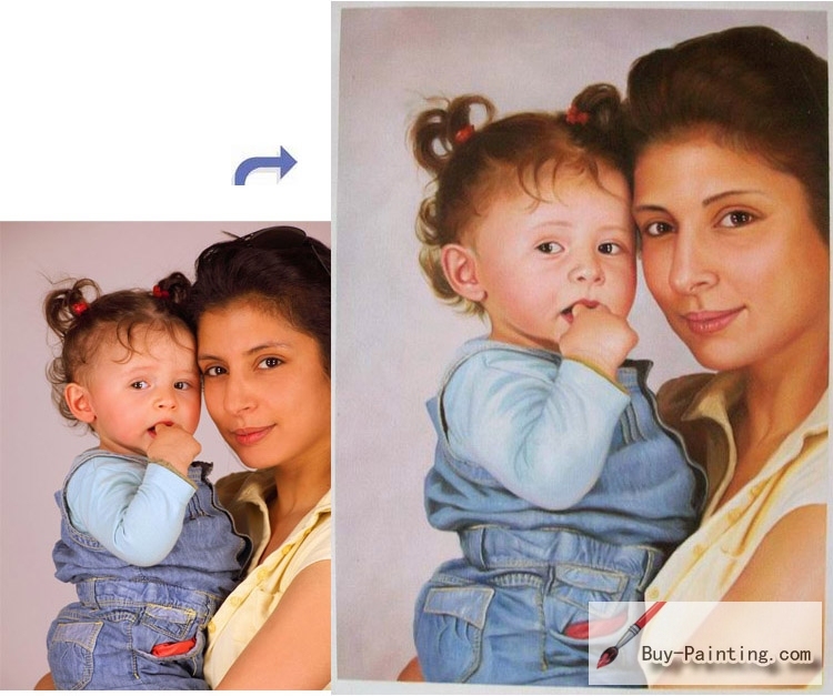 Custom Oil Portrait-Two people