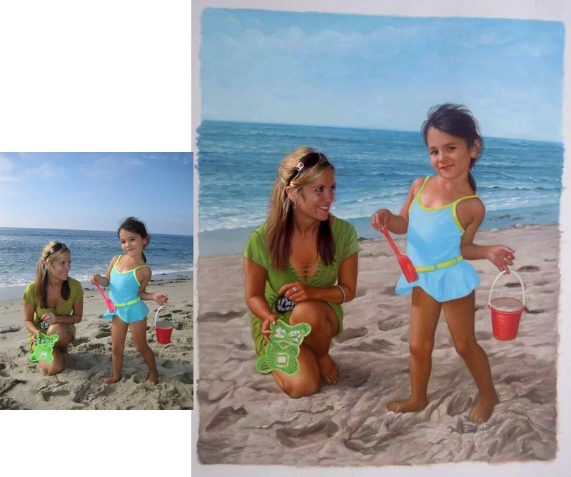 Custom Oil Portrait-Two people