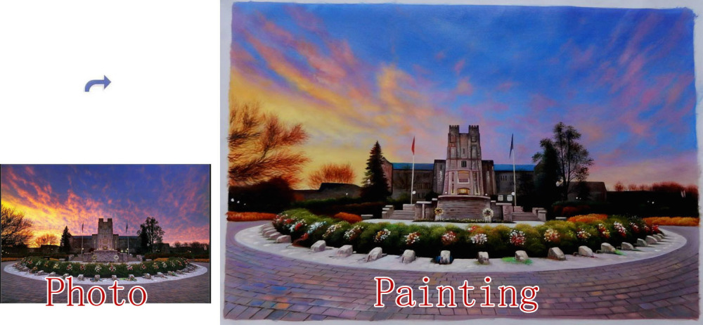 Custom house portrait, Hand painted oil portrait, House oil painting portrait, Landscape portrait, Portrait on canvas, Portrait painting