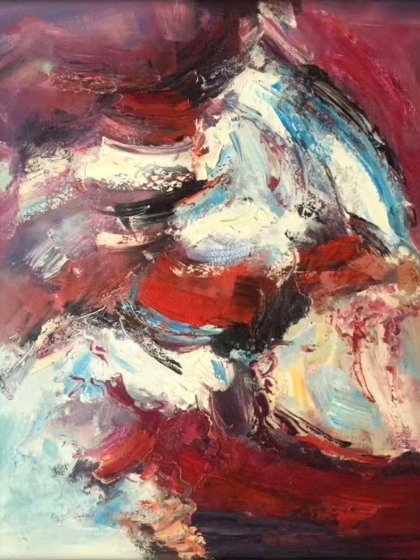 Contemporary Art, Paintings on canvas art, Abstract Painting, Extra Large wall art, Canvas art, Large canvas art red white