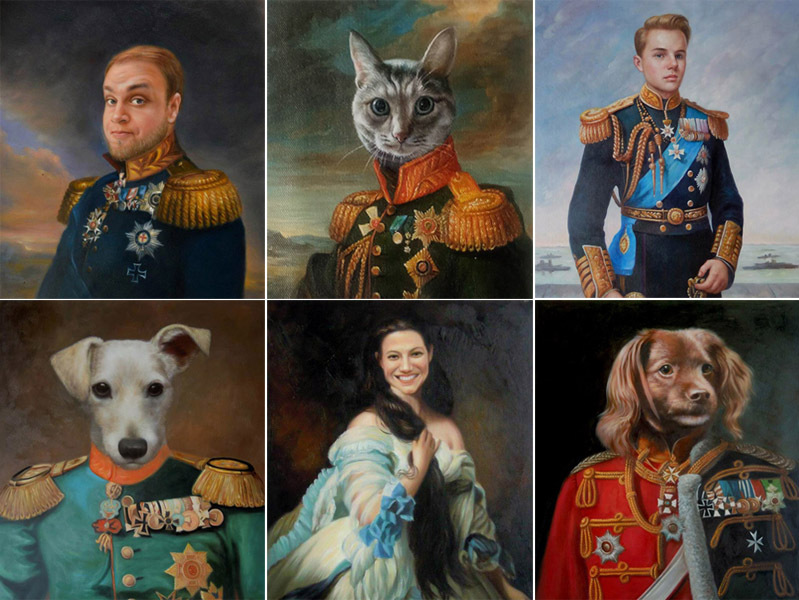 Custom Oil Portrait, Hand Painted Oil Painting, Paint Faces on Famous Painting, Original Oil Portrait, Family Portrait, Pet Portrait and etc