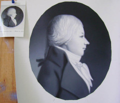 Custom Oil Portrait Painting,Black and White Portrait, Hand Painted Oil Painting From Photos