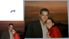 Custom Oil Portrait Couple Painting, Couple Portrait Painting, Hand Painted Oil Painting From Photos