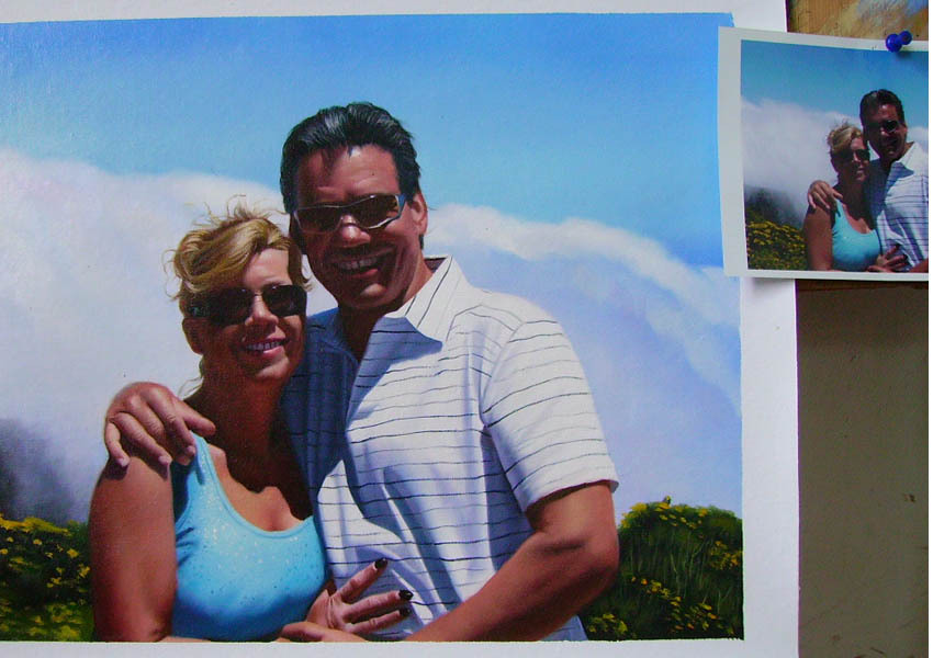 Custom Oil Portrait Couple Painting, Couple Portrait Painting, Hand Painted Oil Painting From Photos