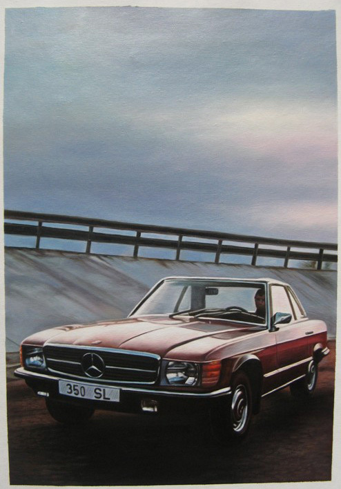 Custom Oil Portrait Car Painting, Car Portrait Painting, Hand Painted Oil Painting From Photos