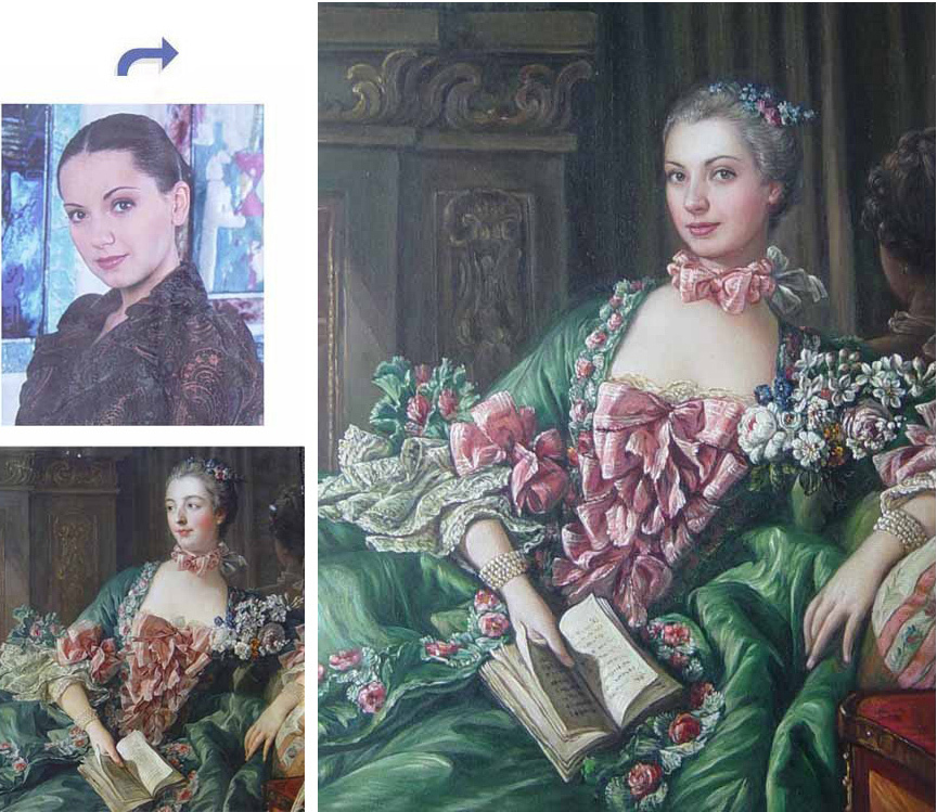 Custom oil portrait, Paint your face on famous painting, Family portrait, Pet Portrait and etc