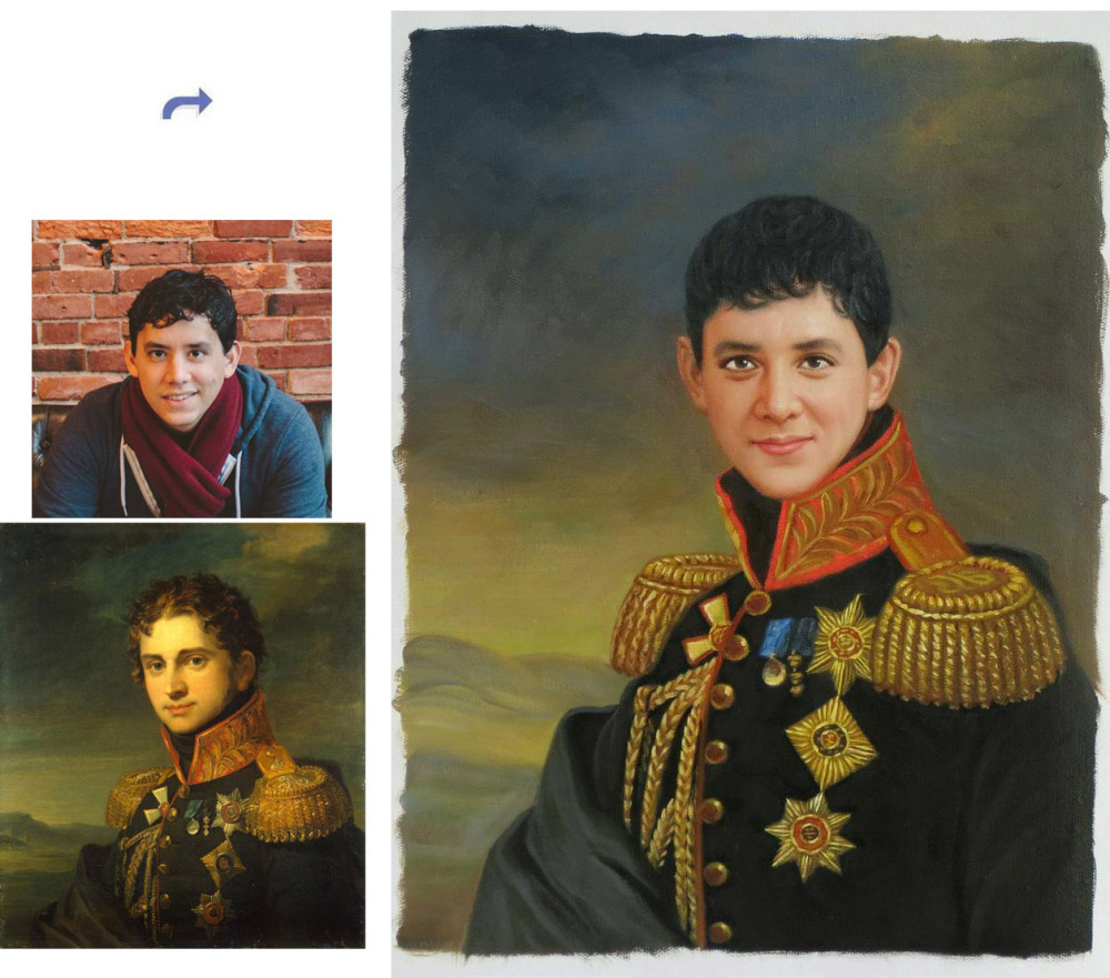 Custom oil portrait, Paint your face on famous painting, Family portrait, Pet Portrait and etc