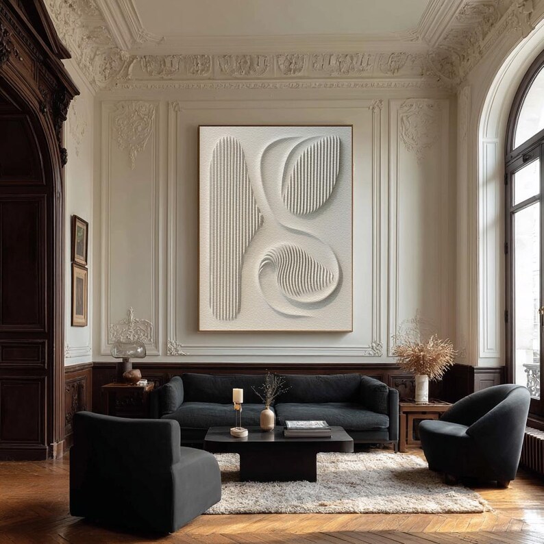 Textured Beige Abstract Painting Wabi-Sabi Canvas Art, Neutral Decor #ABST43