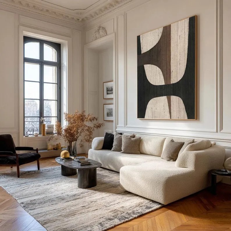 Modern Textured Canvas Wall Art #ABST180
