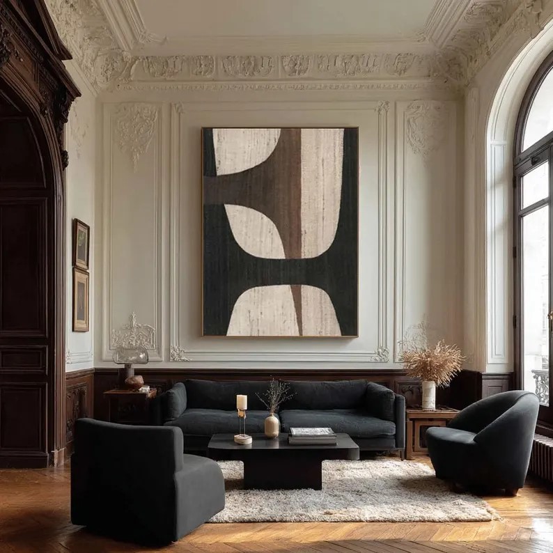 Modern Textured Canvas Wall Art #ABST180