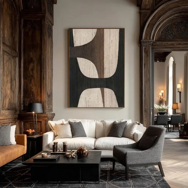 Modern Textured Canvas Wall Art #ABST180