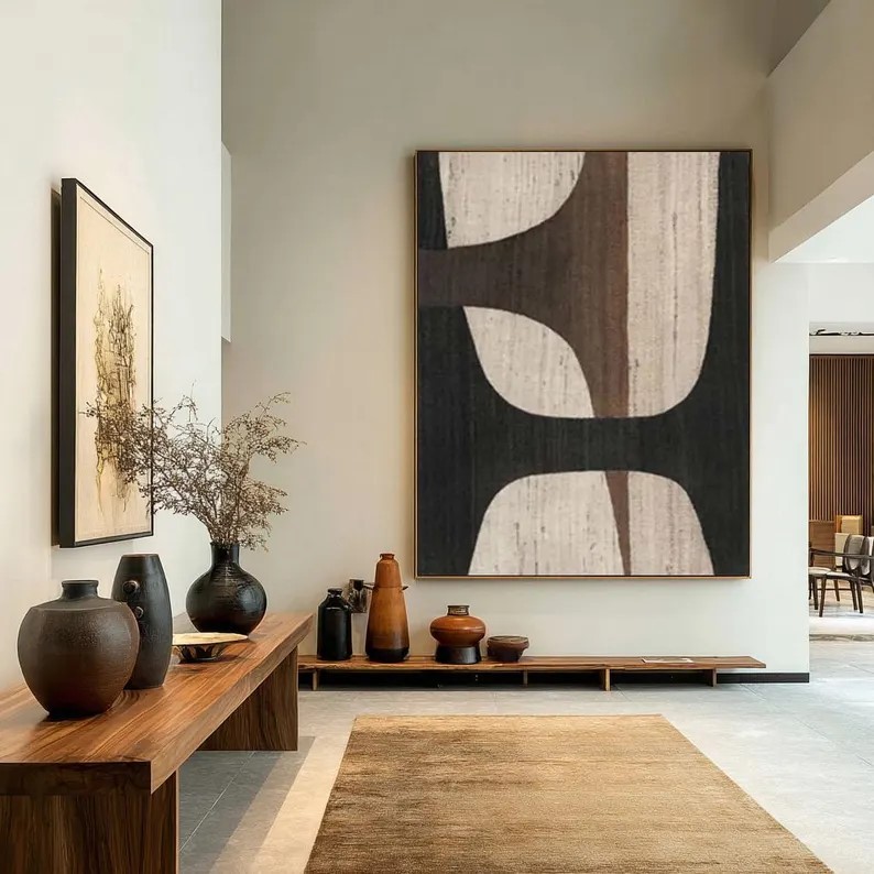 Modern Textured Canvas Wall Art #ABST180