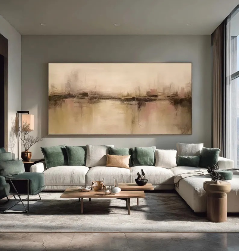 Beige Wabi Sabi Painting #ABST29
