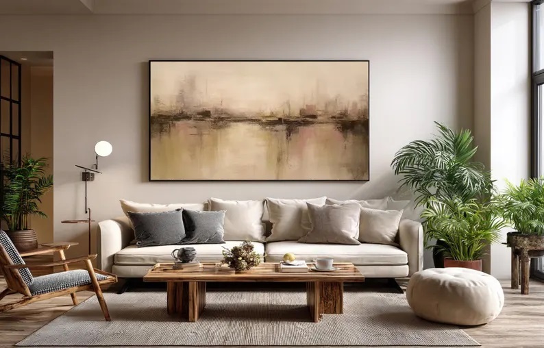 Beige Wabi Sabi Painting #ABST29
