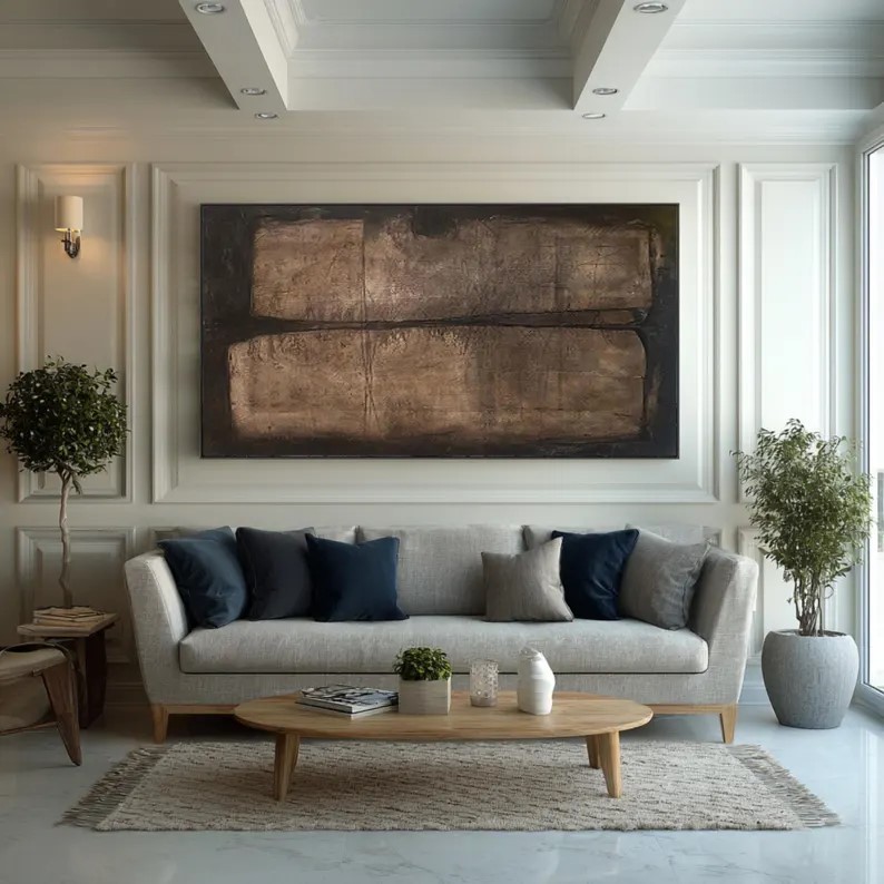 Brown Abstract Textured Painting #ABST105