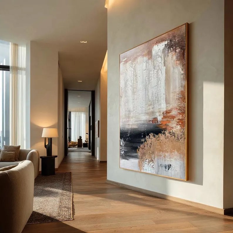 Texture Brown Wall Art #ABST126