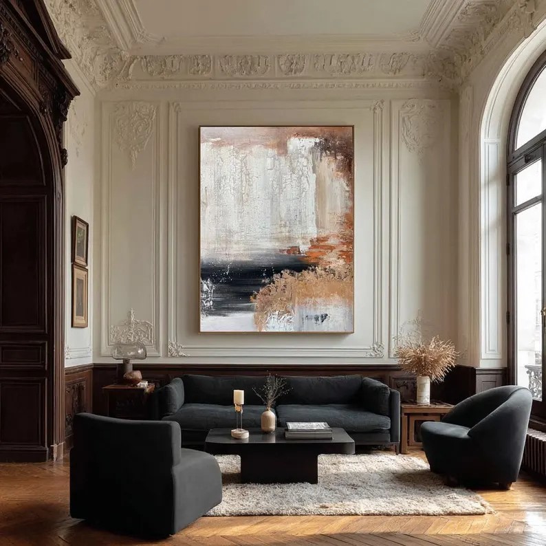 Texture Brown Wall Art #ABST126