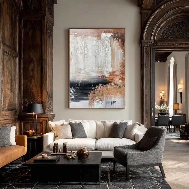 Texture Brown Wall Art #ABST126
