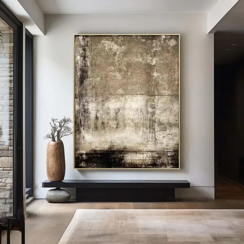 Large Brown Abstract Painting #ABST94