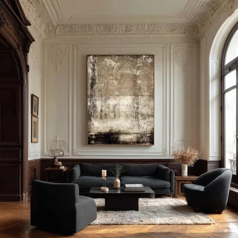 Large Brown Abstract Painting #ABST94